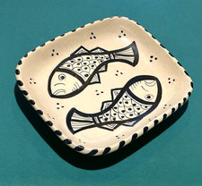 Vintage ARTESA Equador Art Studio FISH Pottery BOWL, Ready to Hang WALL DECOR picture