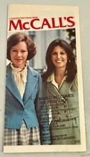 Vintage 1978 McCall's Carefree Patterns Hand Out - Marlo Thomas, Rosalynn Carter picture