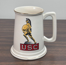 University of California Beer Stein Mug Ceramic Gold Rim USA Made 1960's USC picture