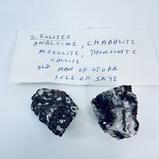 Zeolite Minerals Analcime Chabazite Mesolite Thomsonite – Old Man of Storr Skye picture