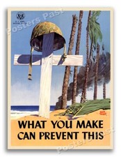 1940s What You Make Can Prevent This WWII Historic War Poster - 24x32 picture