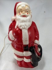 Vintage 1968 Empire Plastic Santa Claus Blow mold Christmas Decoration 13” picture
