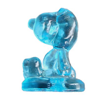 Beagle Dog Paperweight Iriadized Shine Blue Glow Glass Figurine Snoopy Style picture
