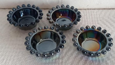 Open Salt Cellars/Salt Dips Black Amethyst  Hobnail Dinner Home Gift picture