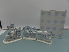Vtg 1999 Encore Snow Buddies Train (3) Figurines #94612, 94613, 94615 Figurines picture