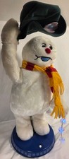 Gemmy Frosty Snowman 18 inch Spinning Snowflake Animated Sings TESTED WORKING picture