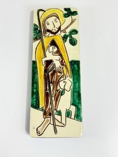 Vintage Good Shepherd Ceramic Wall Plaque picture