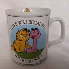 Vintage Garfield 1980 Enesco I Like You Because Mug Cup Coffee Tea Jim Davis picture