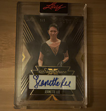 Leaf Ultimate Sport Pool Jeanette Lee Black Widow Auto 1/1 Billiards HOFer picture