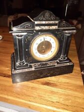 Rare Antique marble Brocot French Mantel clock with key picture