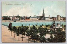Vintage 1908 Düsseldorf Rheinansicht Postcard Germany Scenic View picture