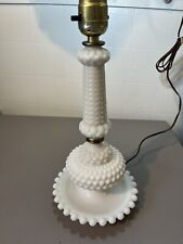 Vintage Milk Glass Hobnail Table Lamp picture