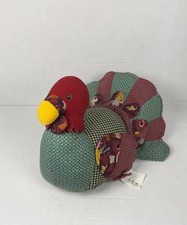 Vintage Gibson Greetings Thanksgiving Stuffed Turkey 1990's Calico Crafts Rare picture