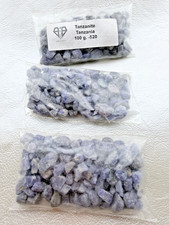 Bulk Raw Tanzanite Pieces in 100 gram package picture