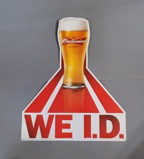 Budweiser Beer WE ID Tin Metal Sign  picture