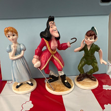 Disney Peter Pan Figurines Set - vintage Peter Pan, Captain Hook & Wendy picture