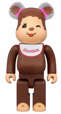 Medicom Toy Be@rbrick Monchhichi Winking Plastic Figure Brown Beige Pink Red picture