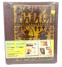 Vintage Egyptian Hieroglyphics Photo Album 40 Pages Made in Korea Sealed NOS picture
