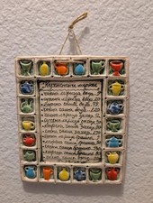 Vintage Bulgarian Kitchen Measurements Wall Art Tile picture
