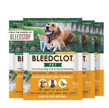 BleedClot Pet First Aid Blood Clotting Powder | 4 Pack, 0.5 oz each, White picture
