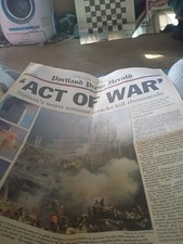 9/11 Portland Press Herald Maine Newspaper Great Condition  picture