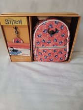 NWT Disney Stitch Small Backpack Card Wallet & Key Chain Outer Pocket picture
