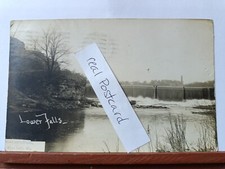 Vintage postcard RPPC. Lower Falls, Sanderson's Studio Wisconsin 1909  (Z2) picture