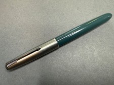 PARKER 51 Vintage NAVY GREY Lustraloy Cap EXCELLENT Nr MINT Condition 14k Nib picture