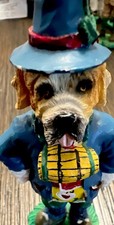 Vintage Saint Bernard Dog Figurine Bavarian Lederhosen Alpine Anthropomorphic picture