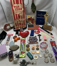 Kitchen Junk Drawer 40+ Item Pennies Memorabilia Ornaments Stickers Stationery picture