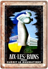 Vintage MARTON Aix les Bains Travel Poster Retro Look Sign T2489 picture