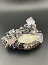 Fluorite On Sphalerite With Calcite - Elmwood, Tennessee picture