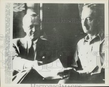 1953 Press Photo Walter Robertson confers with General Mark Clark in Tokyo picture