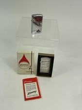 ZIPPO SLIM Lighter AMOCO gas & oil 1974 Mint Tremendous W/ Box Superb  picture