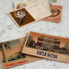 Mid Century USSR QSL Radio Cards – Soviet Cold War Postal Graphic Design picture