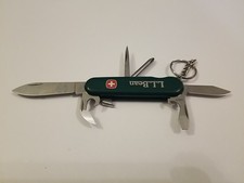 Vintage Wenger 85mm CANYON Lock Blade Swiss Army Knife Green Cellidor LL BEAN picture