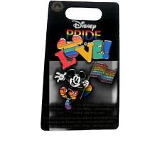 Disney Parks Pride Rainbow Mickey Mouse Love 2 Pin Set Brand New picture