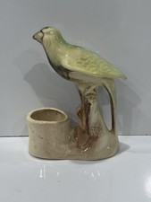 Vtg Bird Bud Vase Planter Ceramic Yellow Cream 8