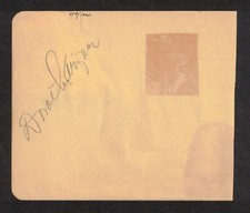 Dorothy Arzner American Film Director Original Signed Autograph Album Page picture