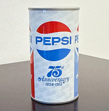 Pepsi-Cola 75th Anniversary 1898-1973 12 fl oz Pull Tab PERFECT CONDITION picture