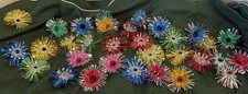 Lot of 31 Vintage Christmas Miniature Light Reflector Tinsel Multi Color 2 Kinds picture