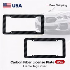 OBEY YOUR LUXURY Carbon Fiber License Plate Frame Personalized Custom Black Real picture