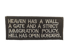 Heaven Has a Wall Christian MAGA Embroidered Tactical Hook & Loop Morale Patch picture