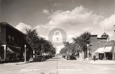 Street View Main St., Stambaugh MI Michigan 1947 RPPC Photo Postcard COPY picture