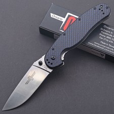 Ontario Rat One Twill Carbon Fiber Hunting Tactical Pocket Knife AUS-8 Blade picture