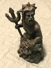 Greek Mythology God of The Sea Poseidon With Trident Statue picture