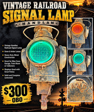 Handlan Vintage Railroad Signal Lamp with Green & Amber Lenses picture