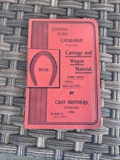 Rare 1898-99 Cray Bros. Carriage & Wagon Materials Tools Catalog, Cleveland, OH picture