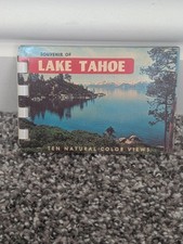 Vintage Pictorial Lake Tahoe Booklet Travel Book Souvenir Color Photos Decor picture