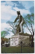 GLOUCESTER MA FISHERMAN'S MEMORIAL VINTAGE POSTCARD  c1972 picture